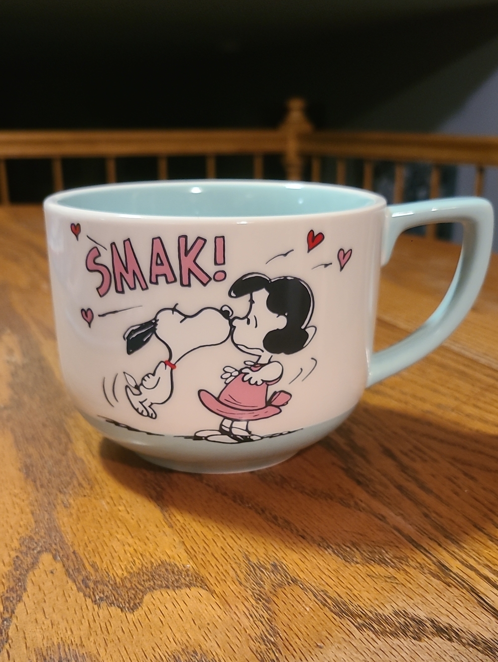 Hallmark Mint Green & White Peanuts SMAK! Ceramic Mug - Hallmark